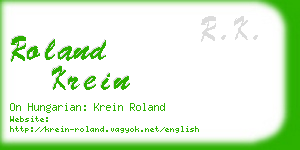 roland krein business card